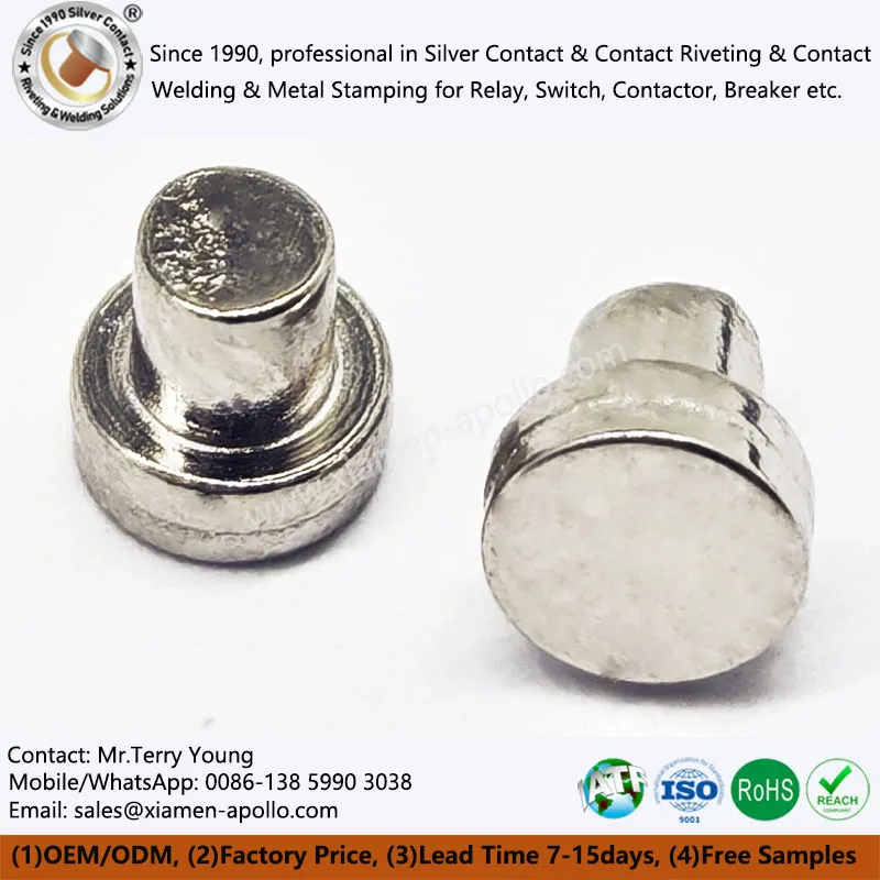 Automobilio rago volframo kontaktinės kniedės