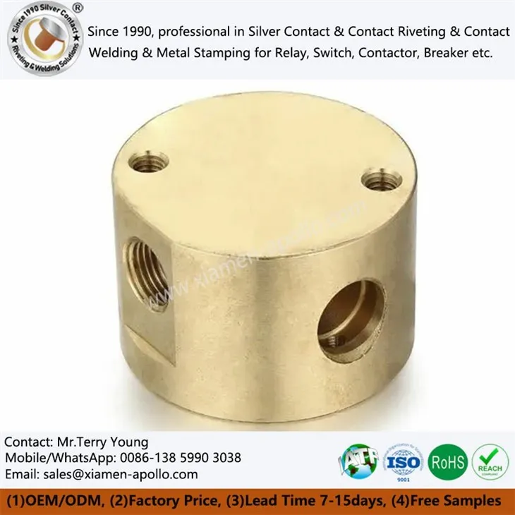 CNC žalvario frezavimo komponentai