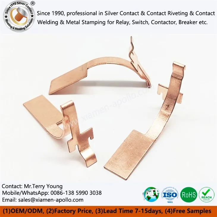 Copper Electrical Contact Stamping Components Copper Electrical Contact Stamping Components