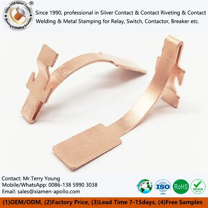 Electrical Contact Copper Metal Stamping Parts Electrical Contact Copper Metal Stamping Parts
