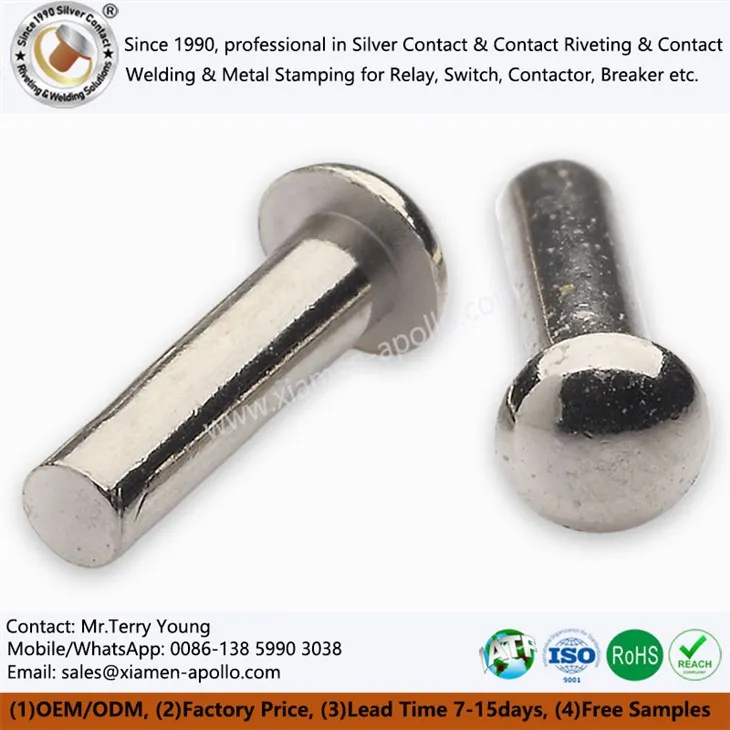 Nikeliuoti vario kontaktai