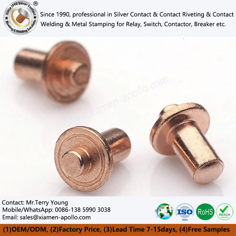 PCB plokštės kniedytas kontaktas su žingsniais