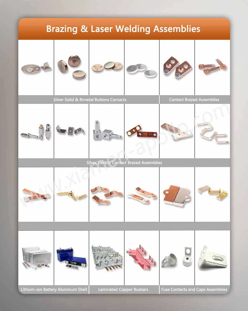 Brazing Laser Welding Assemblies for Silver Welding Contacts Brazing Laser Welding Assemblies for Silver Welding Contacts