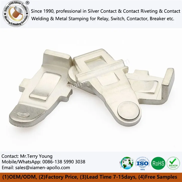 Grynos sidabrinės plokštelės, skirtos jungikliui