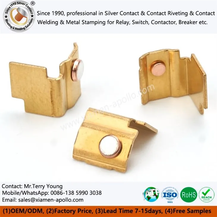 Riveted Silver-On-Brass Stamping Elements
