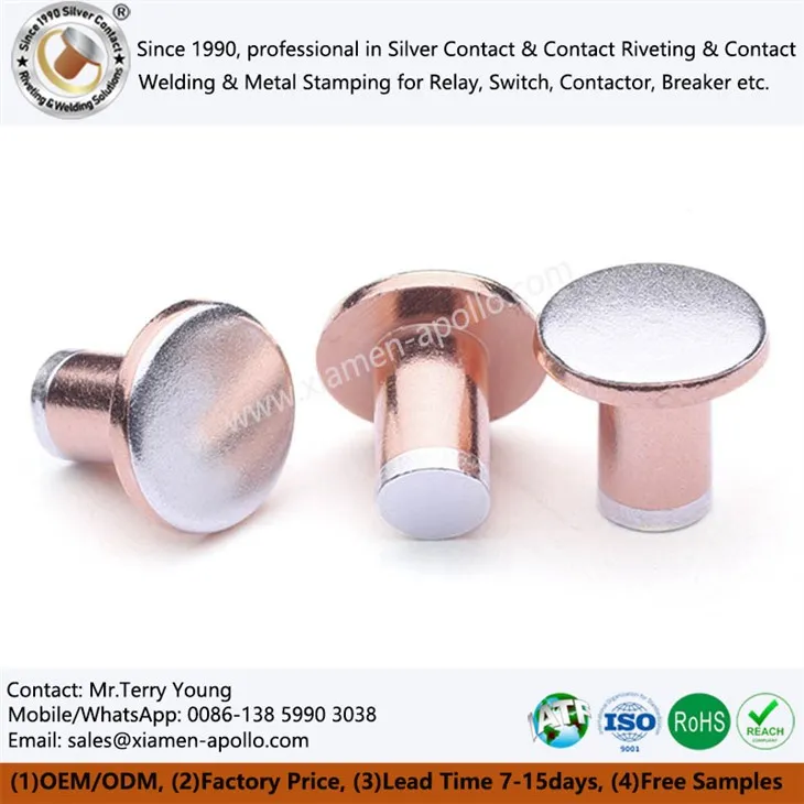 Tri-metaliniai elektriniai kontaktai