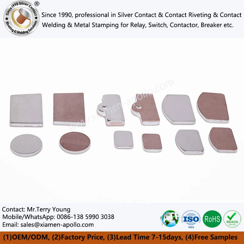 Suvirinti elektros kontaktai